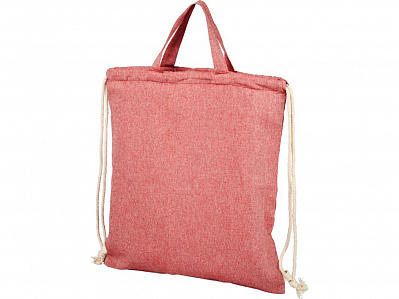 Сумка-рюкзак Pheebs из переработанного хлопка, 150 г/м² (Красный)