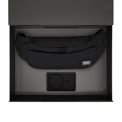 Подарочный набор Boston, Atlantis, черный (поясная сумка, аккумулятор)