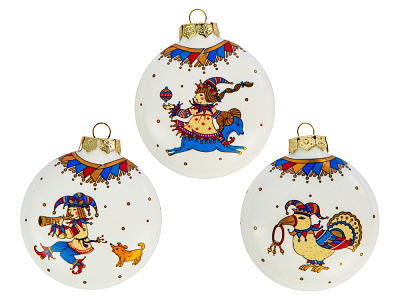 Набор новогодних шаров, 3 шт