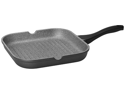 Сковорода-гриль с антипригарным покрытием, GRANIA, 28х28 см (Серый, черный)