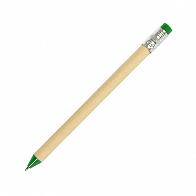Ручка шариковая N12, рециклированный картон (Зеленый)