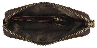 Ключница Mano "Don Leon", натуральная кожа в коричневом цвете, 12 х 7 см