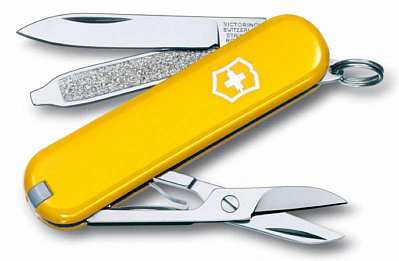 Нож-брелок Classic 58 с отверткой  (Желтый)