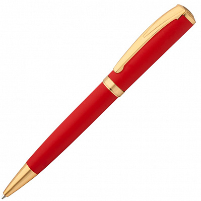 Ручка шариковая Forza, красная с золотистым (Золотистый)