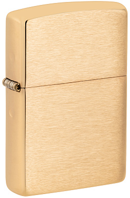 Зажигалка ZIPPO с покрытием Brushed Brass, латунь/сталь, золотистая, матовая, 38x13x57 мм (Золотистый)