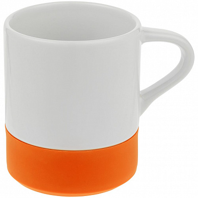 Кружка с силиконовой подставкой Protege, оранжевая (Оранжевый)