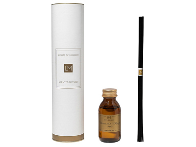 Ароматический диффузор с палочками, Баккарат: жасмин и миндаль, амбра, 100 мл