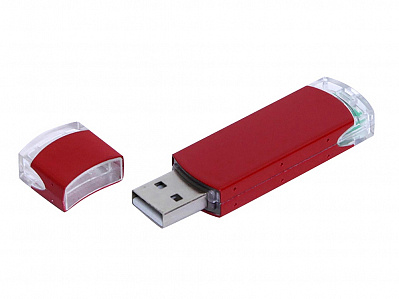 USB 2.0- флешка промо на 16 Гб прямоугольной классической формы (Красный)