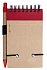 Блокнот на кольцах Eco Note с ручкой, красный - Фото 2