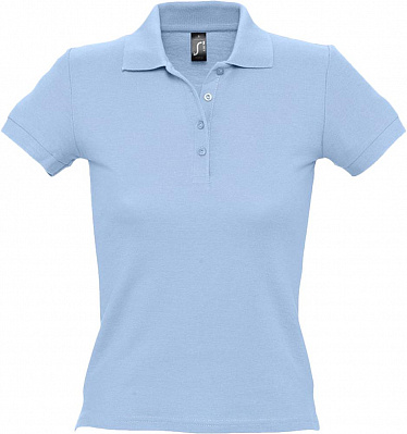 Рубашка поло женская People 210, голубая (Голубой)