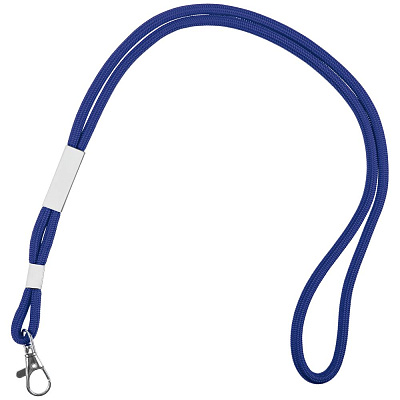 Шнурок для бейджа Tube Metal  (Синий)