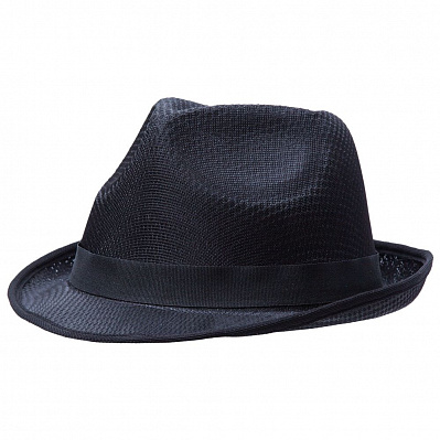Шляпа Gentleman, черная с черной лентой (Черный)