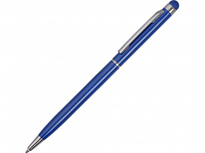 Ручка-стилус металлическая шариковая Jucy (Синий)