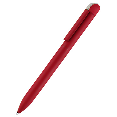 Ручка металлическая Espada софт-тач, красная (Красный)