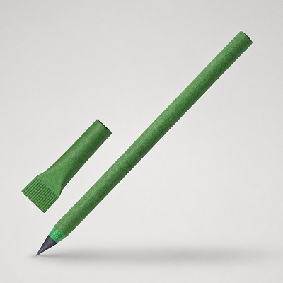 Вечный карандаш из переработанной бумаги Recycled pencil (Зеленый)