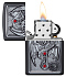Зажигалка ZIPPO Winged Dragon Cross с покрытием Black Matte, латунь/сталь, чёрная, 38x13x57 мм - Фото 3