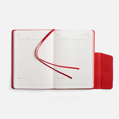 Ежедневник Leadmark, недатированный, красный