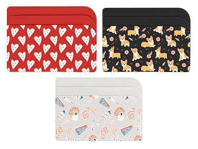 Картхолдер для 3-х карт с возможностью полноцветной печати, софт-тач