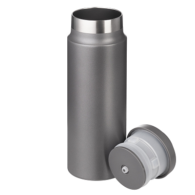 Термобутылка вакуумная герметичная Allegra, серая