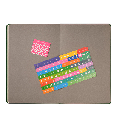 Ежедневник Рейн (Rain) недатированный, зеленый