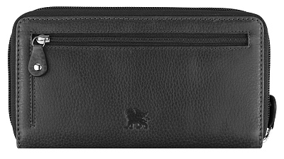 Кошелек Mano "Don Montez", натуральная кожа в черном цвете, 19 х 10,3 см