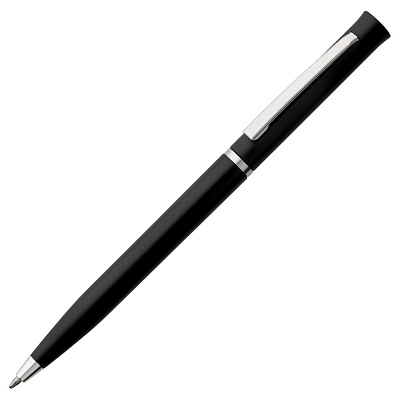 Ручка шариковая Euro Chrome, черная (Черный)