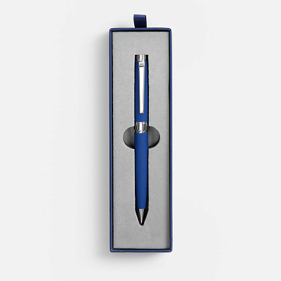 Ручка шариковая Broad Ring Soft Touch в футляре, синяя