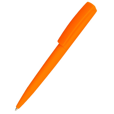 Ручка пластиковая Jangle, софт-тач, оранжевая (Оранжевый)