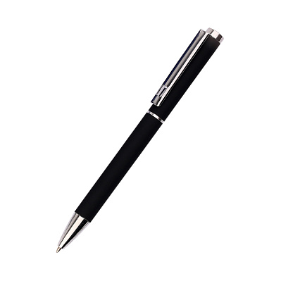 Ручка металлическая Titan софт-тач, черная-S (Черный)