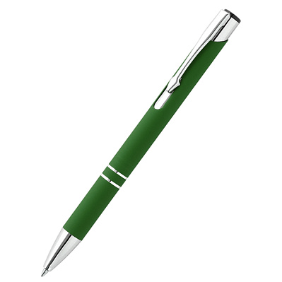 Ручка металлическая Molly софт-тач, зеленая (Зеленый)
