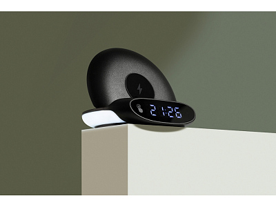 Часы-трансформер c беспроводной зарядкой Chronos, 15 Вт