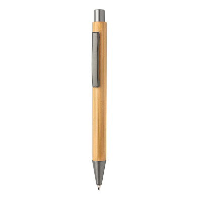 Тонкая бамбуковая ручка (Коричневый; серебряный)