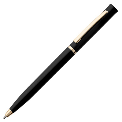 Ручка шариковая Euro Gold, черная (Черный)