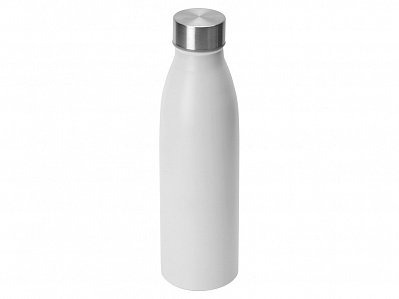 Бутылка для воды из нержавеющей стали Rely, 650 мл (Белый глянцевый, серебристый)
