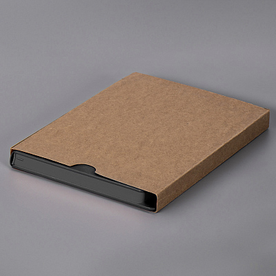 Ежедневник недатированный Solas, формат А5, с магнитом темно-серый, кремовый блок в линейку