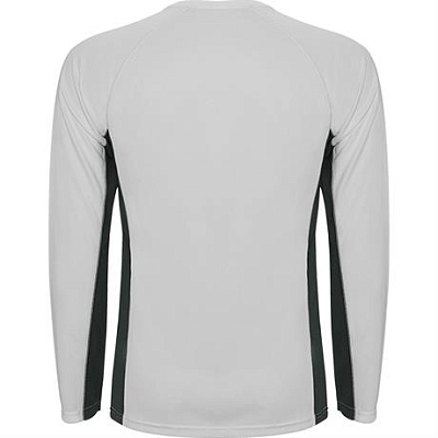 Спортивная футболка SHANGHAI L/S мужская, БЕЛЫЙ/ТЕМНЫЙ ГРАФИТ 2XL