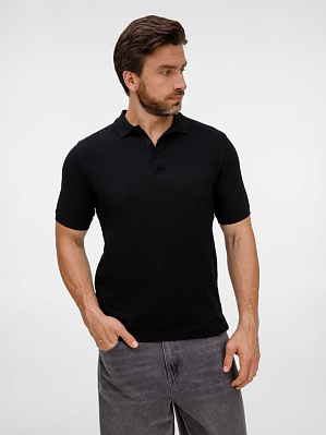 Рубашка поло унисекс Upswing, черная (Чёрный)