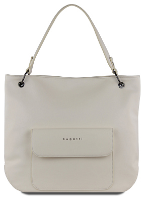 Сумка-хобо BUGATTI Almata, бежевая, полиуретан, 41х11х32 см