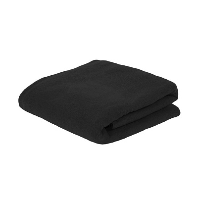 Плед PLAIN, 100х140 см,  флис 150 гр/м2; 100% полиэстер (Чёрный)