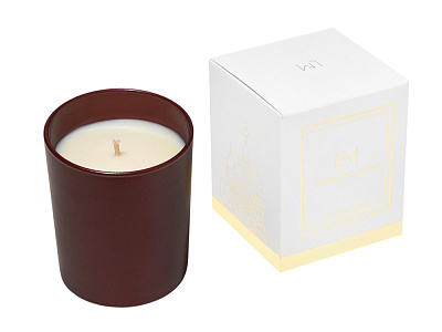 Ароматическая свеча в бордовом стакане Sunset, коллекция Exclusive, 250 мл (Красный)