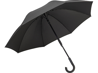 Зонт-трость Carbon с куполом из переработанного пластика