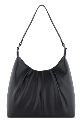 Сумка женская наплечная большая BUGATTI Mila, черная, полиуретан, 31 x 11 x 22/28 см