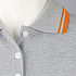 Рубашка поло женская Pasadena Women 200 с контрастной отделкой, серый меланж c оранжевым - Фото 5