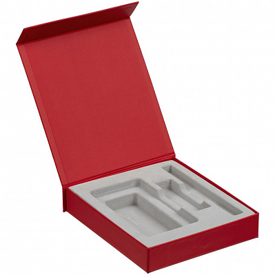 Коробка Latern для аккумулятора 5000 мАч, флешки и ручки, красная (Красный)