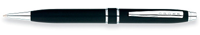 Шариковая ручка Cross Stratford. Цвет - черный матовый. (Черный)