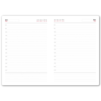 Ежедневник недатированный Anderson, А5,  черный, белый блок