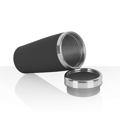 Термостакан "Эльбрус" 400 мл, покрытие soft touch, черный