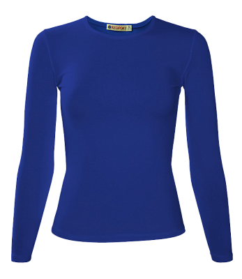 Футболки REDFORT женская стрейч дл. рукав (Ярко-синий)