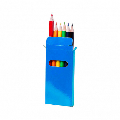 Набор цветных карандашей GARTEN (6шт.) , 5 x 9.3 x 0.8 см, дерево, картон (Синий)