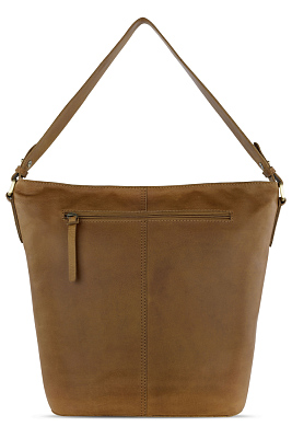 Сумка через плечо KLONDIKE RUSH «Samantha», натуральная кожа в коньячном цвете, 40 х 32,5 х 15,5 см